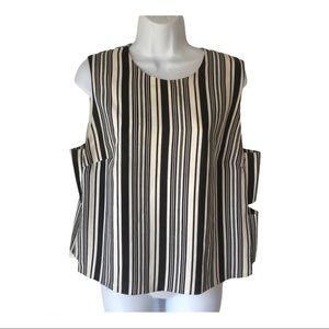 Pure Navy black/white striped cutout